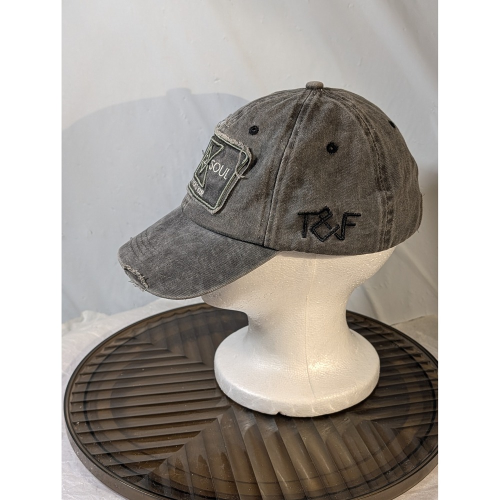 Tim McGraw Faith Hill Soul 2 Soul World Tour Hat Distressed Gray Concert Cap - Picture 3 of 8